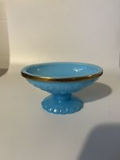 Vintage Avon Blue Opaline Glass Soap Dish picture