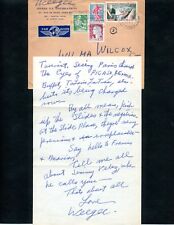 WEEGEE (ARTHUR FELLIG) HANDWRITTEN LTR SIGNED, SEE PICASSO, RENOIR PARIS, PHOTO picture