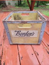 Vintage Bordens Dairy Milk Erie Deposit Crate Fiberglass Metal Box Houston Texas picture