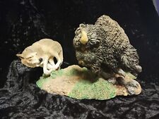 Buffalo Wolf Mismatch Living Stone Figure 1996 picture