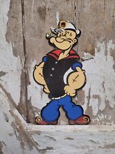 VINTAGE POPEYE THE SAILOR MAN PORCELAIN SIGN OLD CARTOON TELEVISION CHARACTER picture