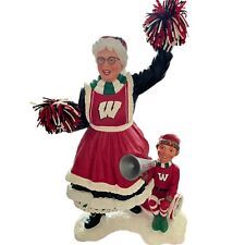 Danbury Mint Mrs Claus And Elf Cheering University Of Wisconsin No Box picture