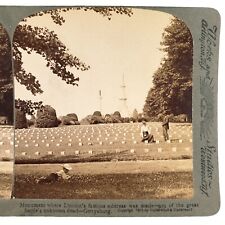 Gettysburg Battle Lincoln Address Stereoview c1903 Civil War Monument Card A1925 picture