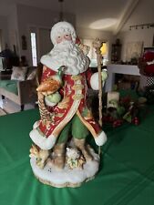 Fitz And Floyd Christmas Santa Figurine Rare w/ Pheasant 18.5” Tall / 10” Wide picture
