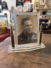 US WW2 Vintage Handmade Trench Art Picture Photo Frame Military Decor Buddy picture