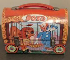 Rare 1963 Bozo the Clown Metal Tin Dome Lunchbox Aladdin Original Vtg picture