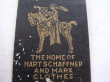 30's Plymouth Clothing Co Hart Schaffner & Marx St Joseph MO DIA QUAL Matchcover picture