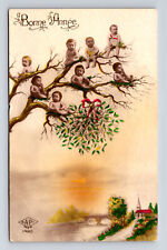 French Surrealist Babies In Tree Fantasy SAPI Paris Postcard picture