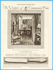 1916 Paper Ad Community Plate Silverware Patrician Design Pattern Troubetzkoy picture