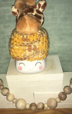 Giraffe Handmade Crochet Marshmallow Mug Hat Tiered Tray Rae Dunn picture