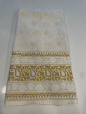 Vintage Callaway Maharanee  Ivory Gold SCULPTURED Bath Towel  Gorgeous 47x24 picture