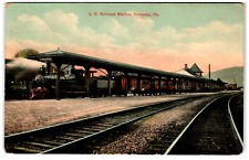 Postcard 1911 Lehigh Valley Railroad Train Station Towanda, PA picture