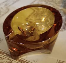 Vintage Viking Amber Glass Atomic Orb Ashtray picture