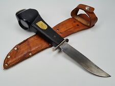 VTG OLD RARE GERMAN DECORA SOLINGEN D.B.G.M. TELESCOPE HUNTING KNIFE WITH SHEATH picture