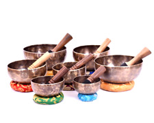 7 inch to 13 inch full moon singing bowl set of 7 -Seven chakra Nepalese bowl picture