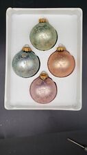 4 Vintage The Victoria Collection Glass Christmas Ornaments USA 2.5
