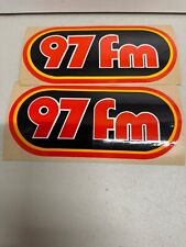 vintage 97 fm stickers lot of 2 picture