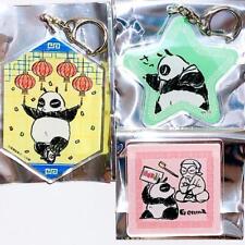 Ranma 1 2 Genma Panda Acrylic Badge Goods 3 Piece Set picture