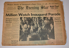 JFK Inaugural Parade, John F Kennedy Jan 20, 1961 DC Historic Original Newspaper picture