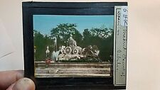 Colored Glass Magic Lantern Slide GHK MADRID MOTHER OF GODS FOUNTAIN OF CIBELES picture