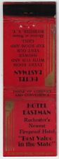 Hotel Eastman Rochester NY Tub and Shower in every room FS Empty Matchbook Cover picture