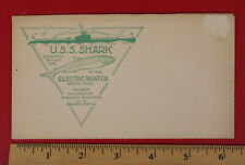 VINTAGE US SUBMARINE SHARK 1935 LAUNCH ELECTRIC BOAT INVITATION ENVELOPE RARE  picture