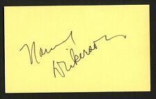 Nancy Dickerson d.1997 signed autograph auto 3x5 index card NBC News C129 picture
