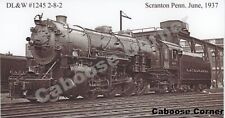 DL&W Railroad #1245 2-8-2 Scranton Penn June 1937 B&W Photo (L0292) picture