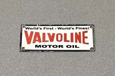 VINTAGE VALVOLINE MOTOR DEALERSHIP PORCELAIN SIGN CAR GAS AUTO OIL picture