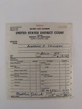 1957 June 12 United States District Court Receipt for Sgt Major picture