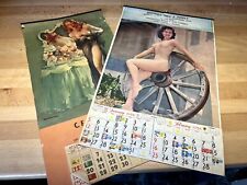 Pair Of Vintage Pinup Calendars - Oklahoma - Showalter - Very Rare And Unique picture