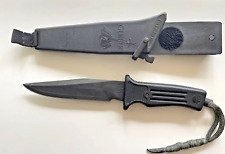 Gerber Patriot Fixed Blade Knife Blackie Collins Design Sheath USA Vintage picture