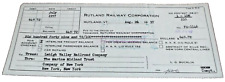 AUGUST 1957 RUTLAND RAILROAD COMPANY CHECK #FA-1146 picture