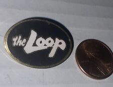 Vintage The LOOP Small Enamel Lapel Pin Button FM98 Radio Station Chicago WLUP picture
