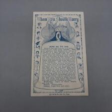 Antique 1927 Arcade Card Whom You Should Marry June 8-15 Exhibit Supply picture