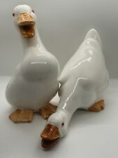 Vtg Rosenthal Netter Porcelain White Geese/Ducks Pair Of Figurines Italy Large  picture