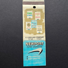 Vintage Matchcover Newport Filter Cigarettes Tobacciana picture