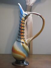 Authentic Hand Blown Glass vases tall. Great artistic expressionism. Rare Find picture