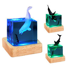 Ocean Whale Shark Diver Night Light Decoration Plug-in Colorful LED Lamp Gift picture