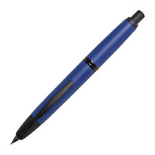 Pilot Vanishing Point Fountain Pen in Matte Blue & Black Accents - 18K Gold Fine picture
