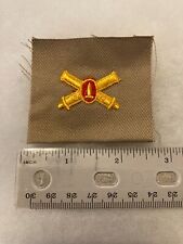 Authentic US Army WWII Coastal Artillery Badge Insignia Desert Brown picture