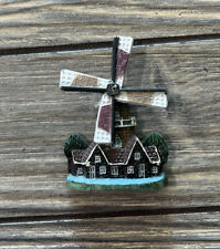 Vintage Moving Windmill Refrigerator Magnet 2.75” picture