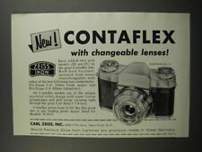 1957 Zeiss Contaflex III Camera Ad - New Contaflex with changeable lenses picture