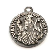 Sterling Silver Be Peace In The Power Of Your Goodliness Latin Medal Ornament picture