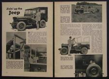 Willys Ford Army Jeep Conversions 1946 post WWII vintage pictorial picture