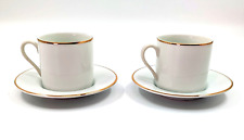 Set of 2 Tiffany & Co. Demitasse Espresso Cups & Saucers, TIC10, VG Cond. picture