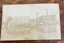 REAL PHOTO MARKED TREE ARKANSAS DOWNTOWN STREET SCENE 1912 FLOOD RPPC Reduced picture