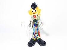 Vintage Murano Clown Art Glass Figurine With Hat & Cane, Italy 9.5