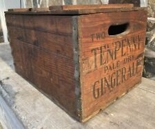 Prohibition Era Wood Crate Box TENPENNY Ginger Ale RARE Vtg Ant 1920's picture
