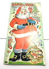 Whitman's 1961 Santa n' Tree Holiday Decoration Punch-Out Set Up Oversized Book picture